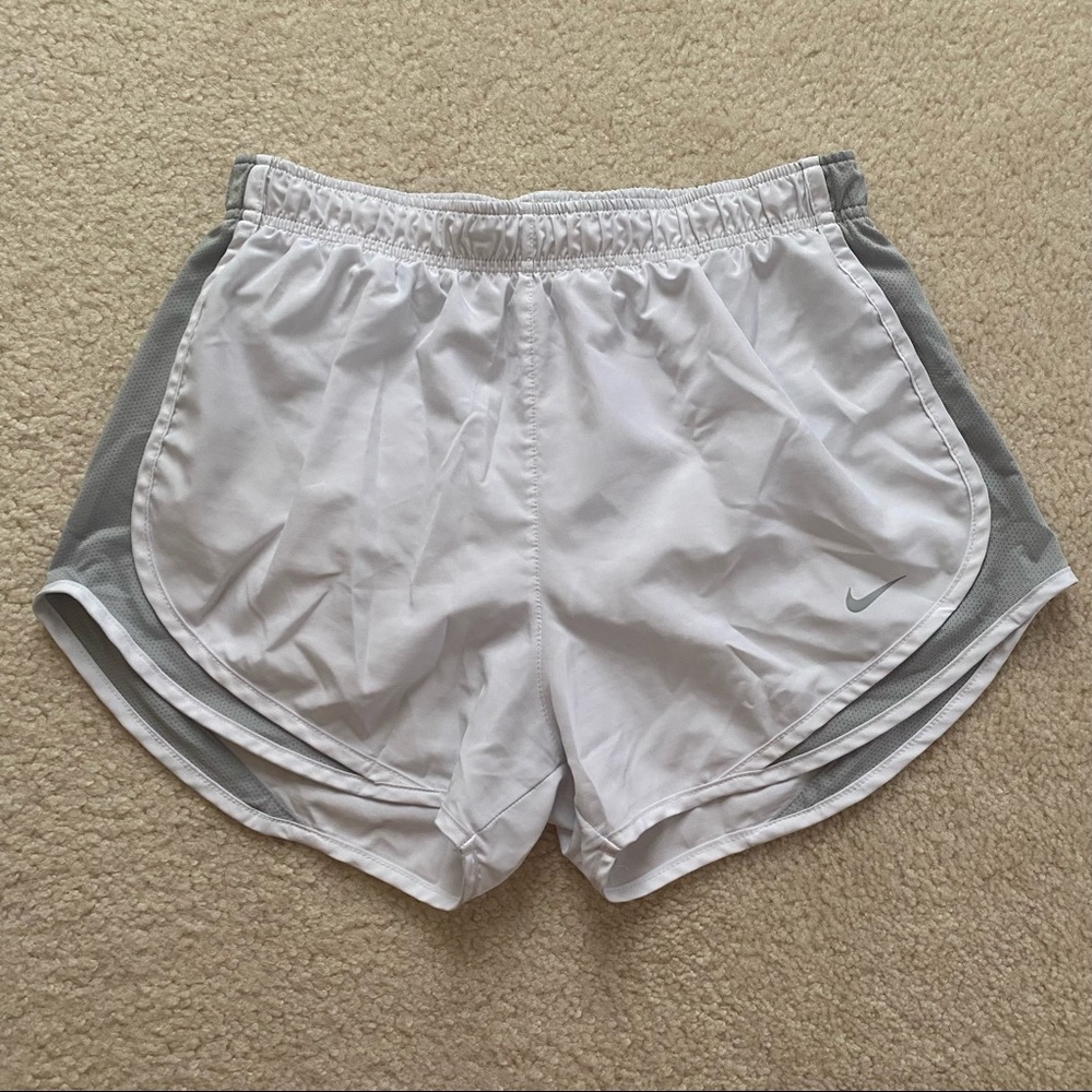 Nike White & Gray Tempo Shorts